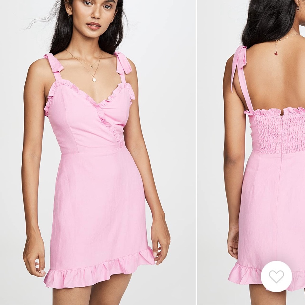 Lost + Wander Guava Ruffle Mini Dress